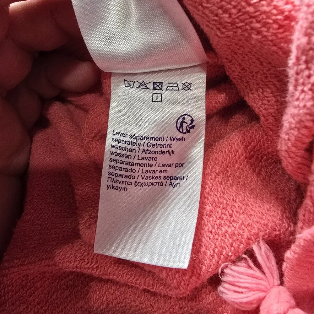 Lacoste Sweatpants Mens Medium Pink LIVE AOP Terry Cloth Fleece Jogger Lounge
